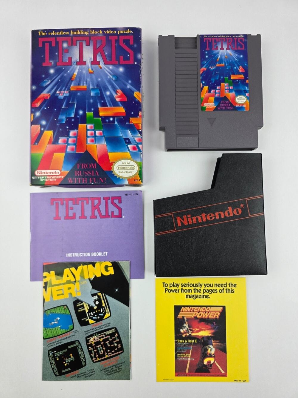 Tetris Nintendo Entertainment System NES Complete in Box w/ Manual & Poster